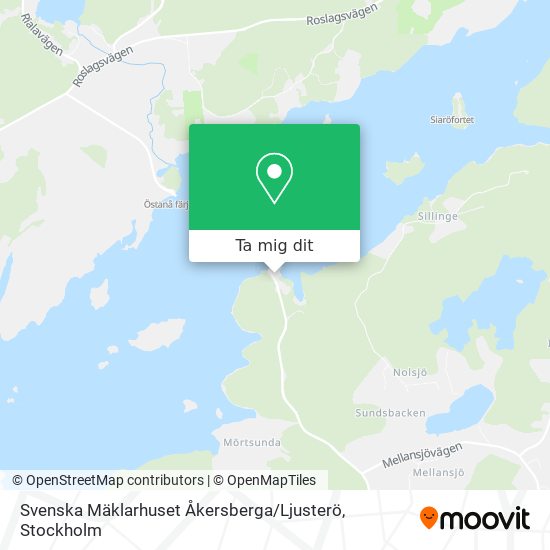 Svenska Mäklarhuset Åkersberga / Ljusterö karta