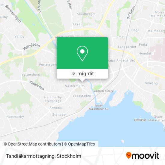 Tandläkarmottagning karta