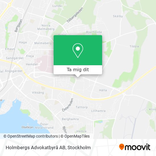 Holmbergs Advokatbyrå AB karta