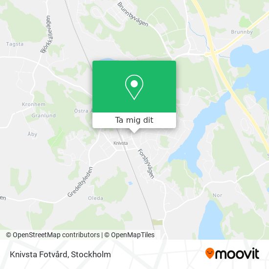Knivsta Fotvård karta