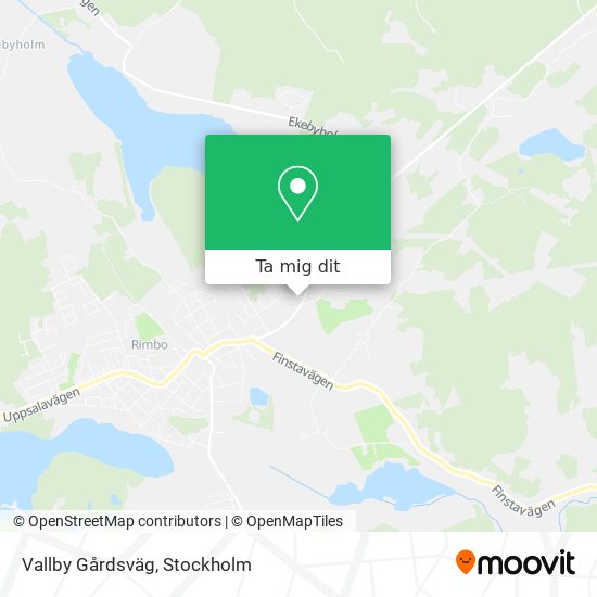 Vallby Gårdsväg karta