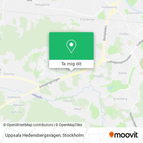 Uppsala Hedensbergsvägen karta