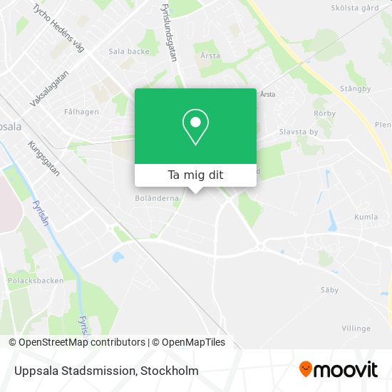 Uppsala Stadsmission karta