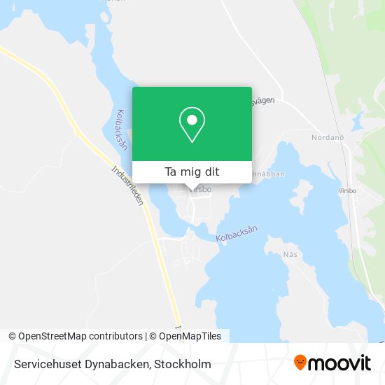 Servicehuset Dynabacken karta