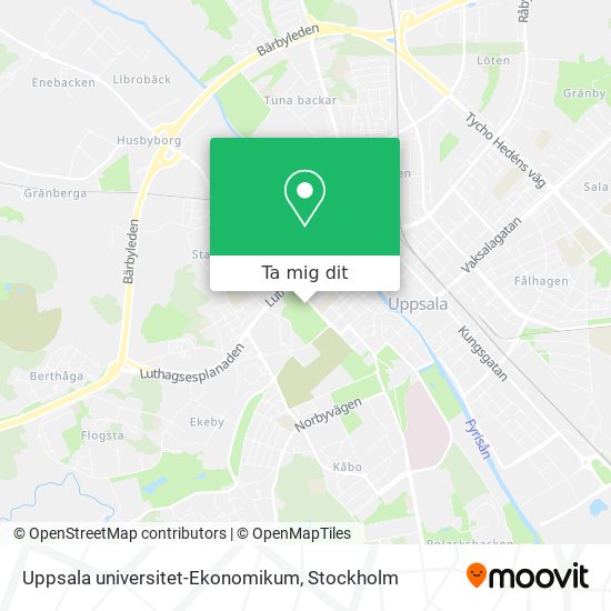 Uppsala universitet-Ekonomikum karta