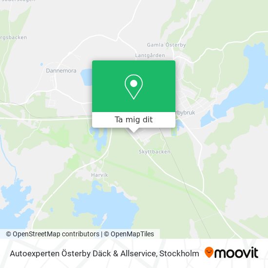 Autoexperten Österby Däck & Allservice karta