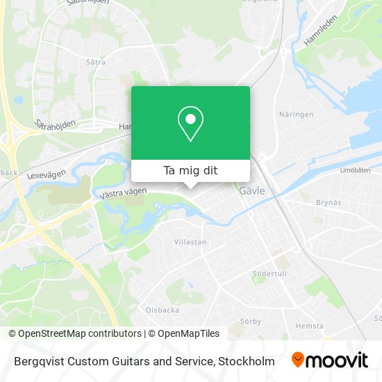 Bergqvist Custom Guitars and Service karta