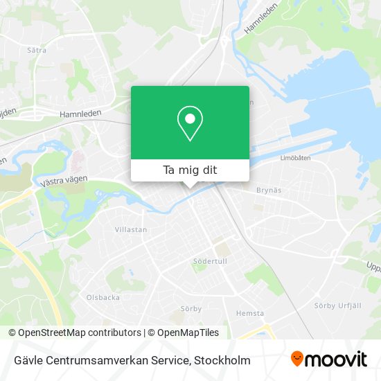 Gävle Centrumsamverkan Service karta