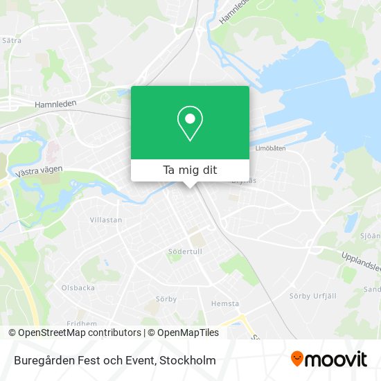 Buregården Fest och Event karta