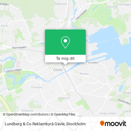 Lundberg & Co Reklambyrå Gävle karta
