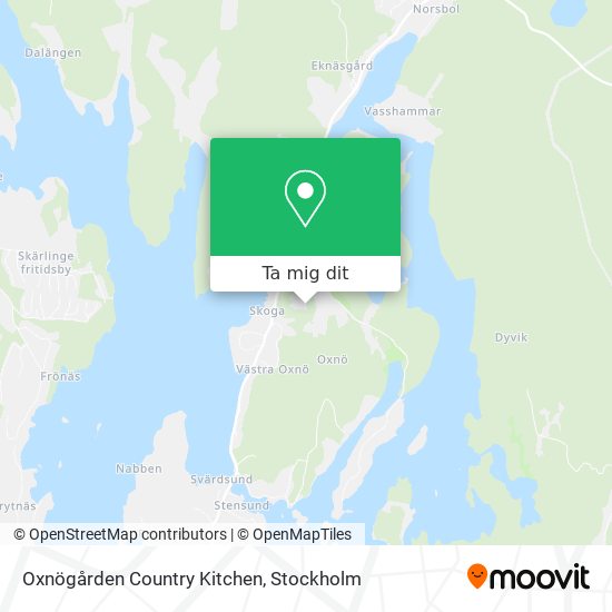 Oxnögården Country Kitchen karta
