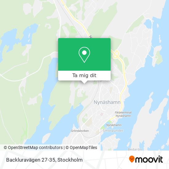 Backluravägen 27-35 karta