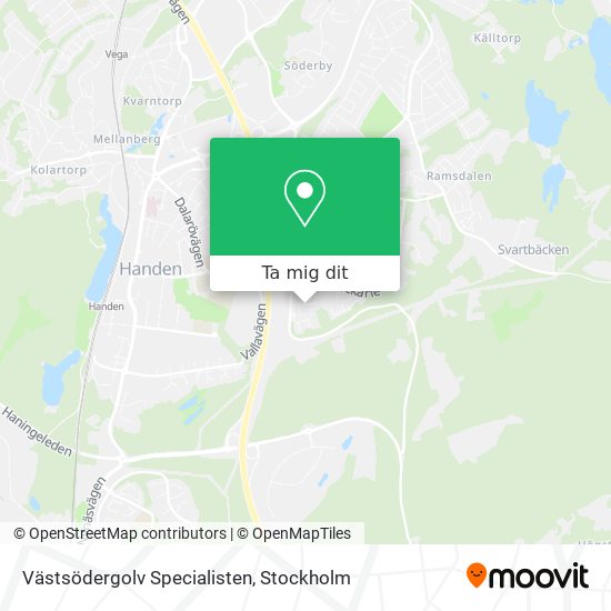 Västsödergolv Specialisten karta