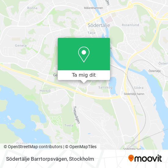 Södertälje Barrtorpsvägen karta