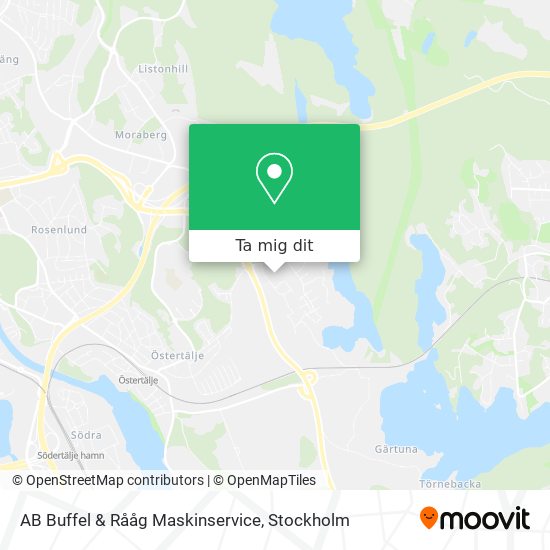 AB Buffel & Rååg Maskinservice karta