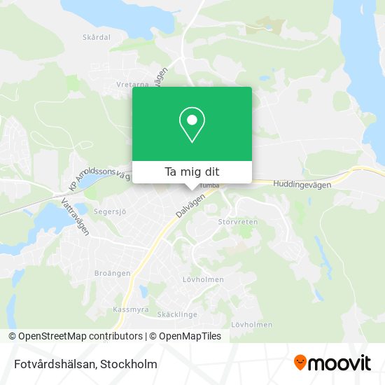 Fotvårdshälsan karta