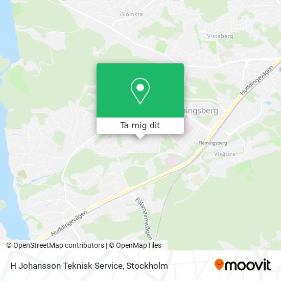 H Johansson Teknisk Service karta