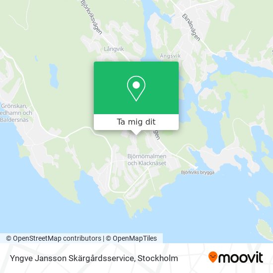 Yngve Jansson Skärgårdsservice karta