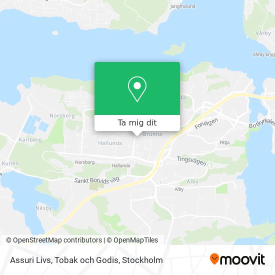 Assuri Livs, Tobak och Godis karta