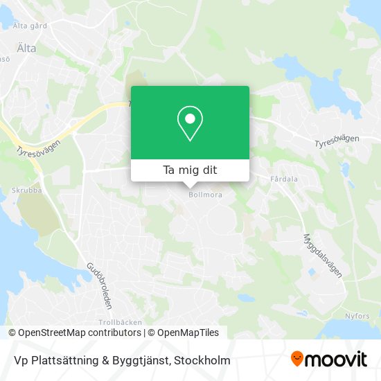Vp Plattsättning & Byggtjänst karta