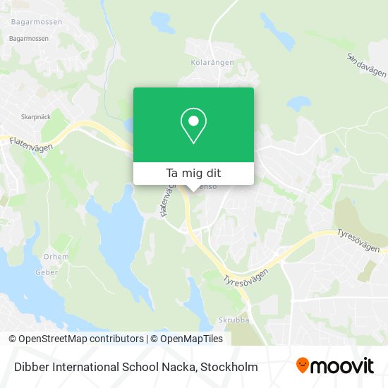 Dibber International School Nacka karta