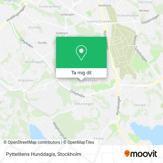 Pyttelitens Hunddagis karta