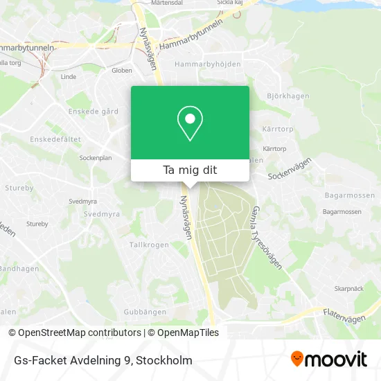 Gs-Facket Avdelning 9 karta