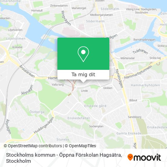 Stockholms kommun - Öppna Förskolan Hagsätra karta
