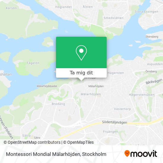 Montessori Mondial Mälarhöjden karta