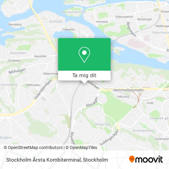 Stockholm Årsta Kombiterminal karta