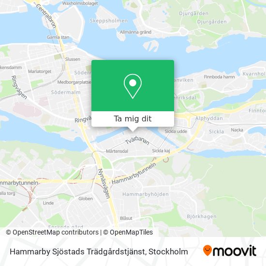 Hammarby Sjöstads Trädgårdstjänst karta