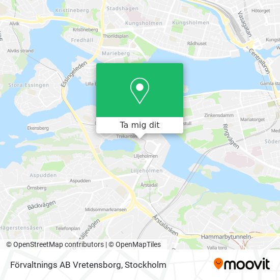 Förvaltnings AB Vretensborg karta
