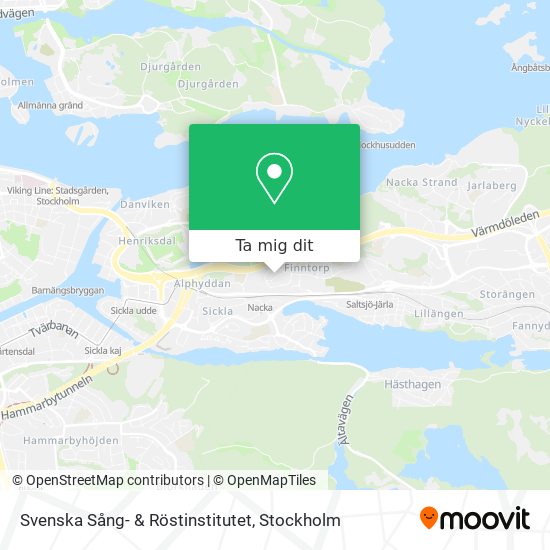 Svenska Sång- & Röstinstitutet karta