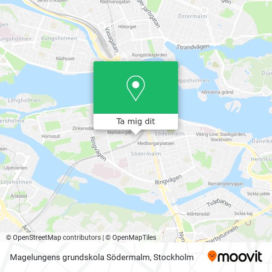 Magelungens grundskola Södermalm karta
