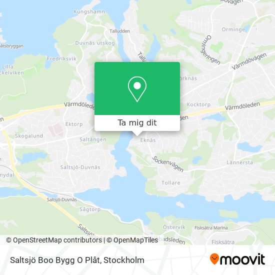 Saltsjö Boo Bygg O Plåt karta
