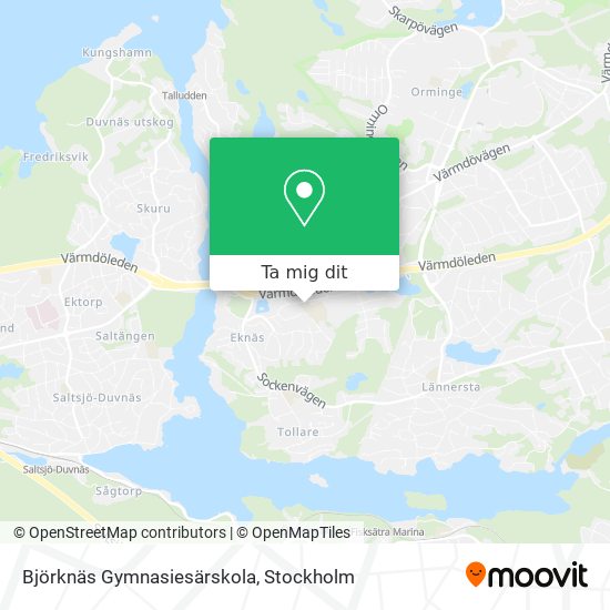 Björknäs Gymnasiesärskola karta