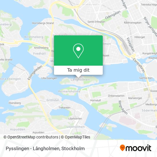 Pysslingen - Långholmen karta