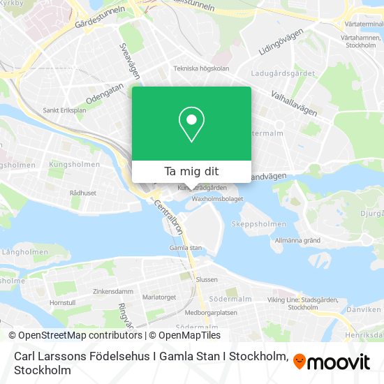 Carl Larssons Födelsehus I Gamla Stan I Stockholm karta