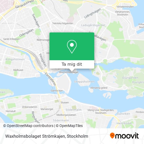 Waxholmsbolaget Strömkajen karta
