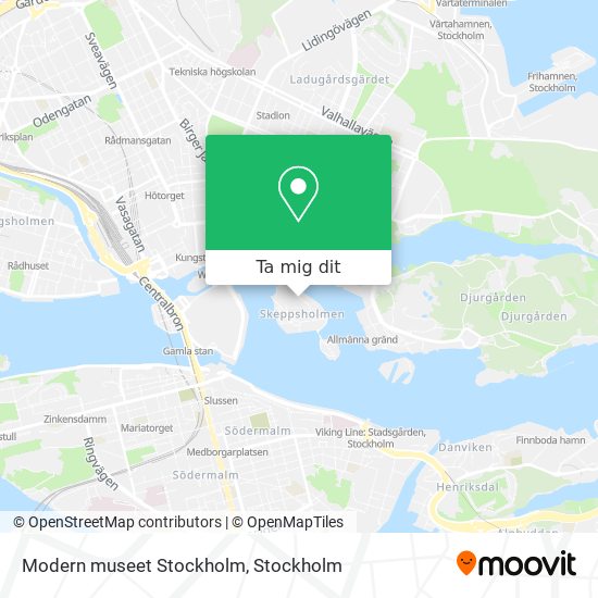 Modern museet Stockholm karta