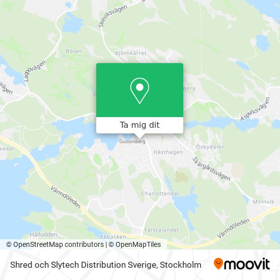 Shred och Slytech Distribution Sverige karta