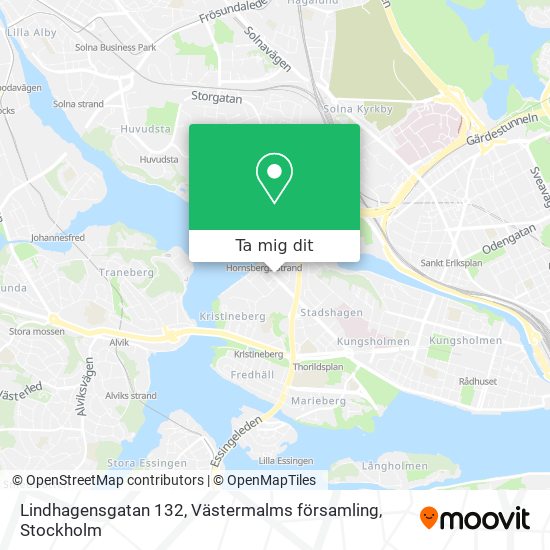 Lindhagensgatan 132, Västermalms församling karta
