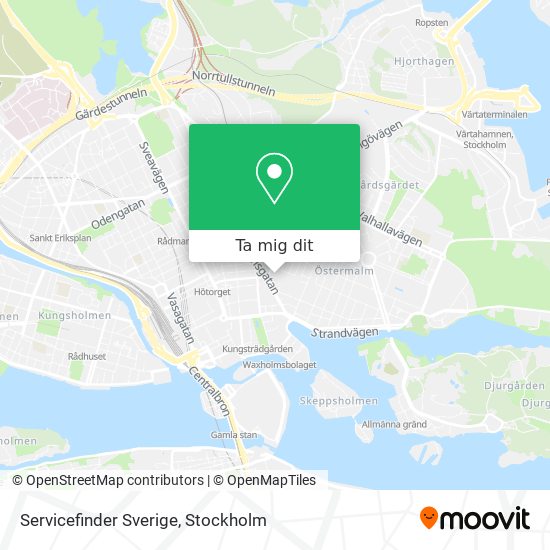 Servicefinder Sverige karta