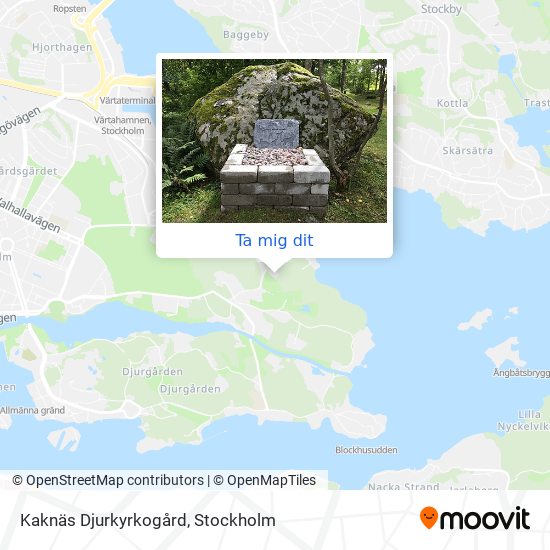 Kaknäs Djurkyrkogård karta
