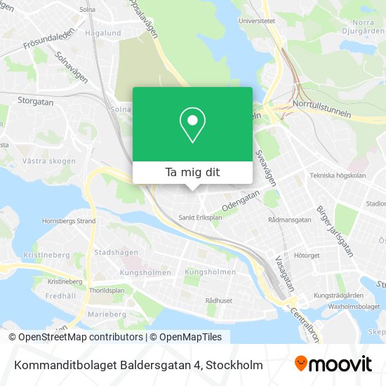 Kommanditbolaget Baldersgatan 4 karta