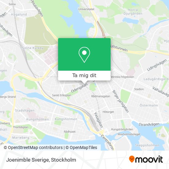 Joenimble Sverige karta