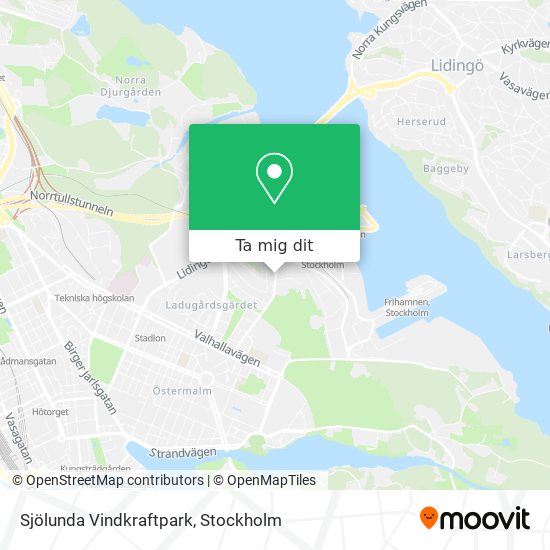 Sjölunda Vindkraftpark karta