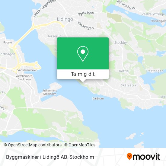 Byggmaskiner i Lidingö AB karta