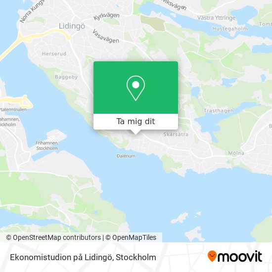 Ekonomistudion på Lidingö karta