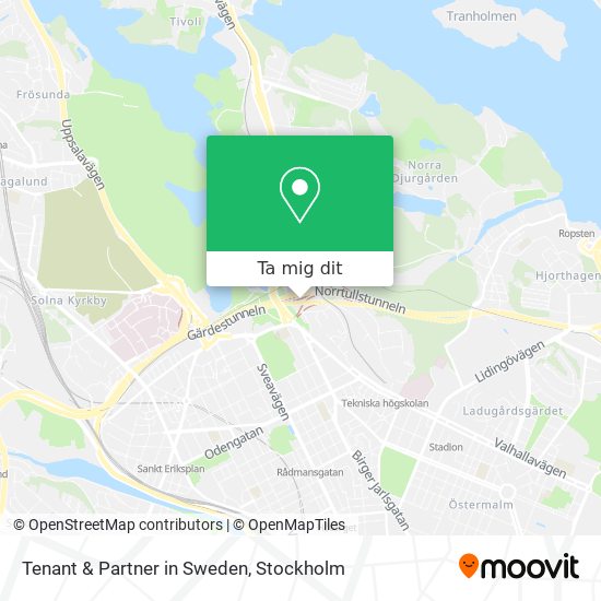 Tenant & Partner in Sweden karta